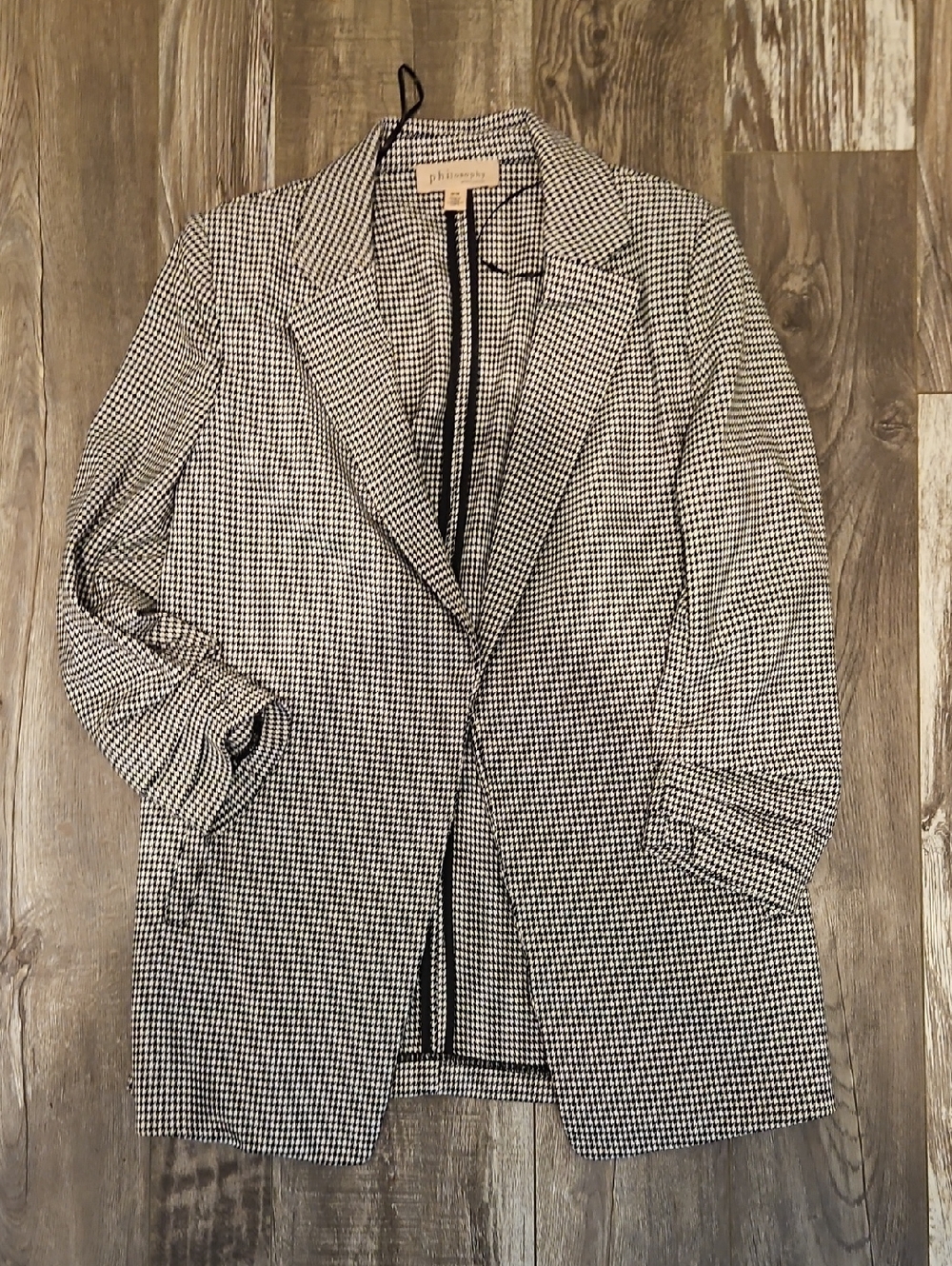 Philosophy Black & White Houndstooth Blazer Never Worn Like New Medium